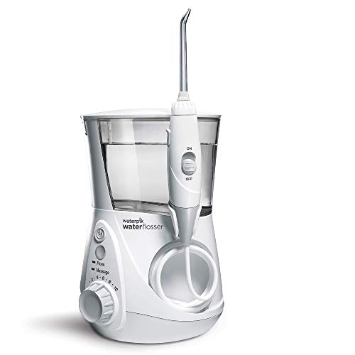 Waterpik WP-660EU Aquarius - Irrigador dental, 100-240V, depósito de agua de 650 ml, Blanco