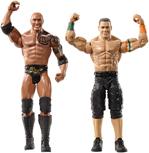 WWE WrestleMania 2 Pack Figuras La Roca y Juan Cena
