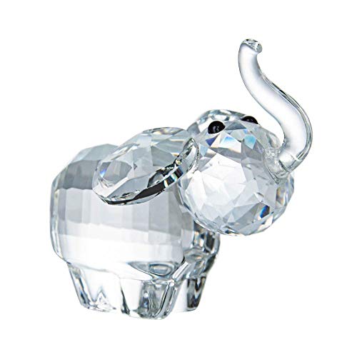 xiaobobo Figuras En Miniatura De Elefante De Cristal Transparente Lindo Adorno Animal De Vidrio Decoración De Mesa para El Hogar