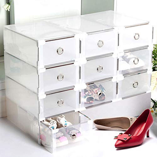 XZDXR Caja De Almacenamiento, 3 Botas Apilables Transparentes, Unidad De Almacenamiento De Caja De Zapatos para Botas Altas hasta La Rodilla/Botines XZDXR Caja De Almacenamiento, 3 Botas Apilables Transparentes, Unidad De Almacenamiento De Caja De Zapatos para Botas Altas hasta La Rodilla/Botines