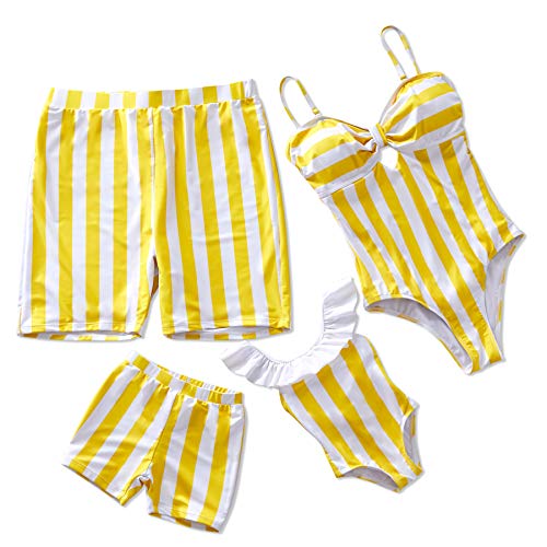 Yaffi Traje de baño a Juego de la Familia Traje de una Pieza Rayas Vintage Cuello en V Monokini Traje de baño Ropa de Playa Mujeres: M Yaffi Traje de baño a Juego de la Familia Traje de una Pieza Rayas Vintage Cuello en V Monokini Traje de baño Ropa de Playa Mujeres: M