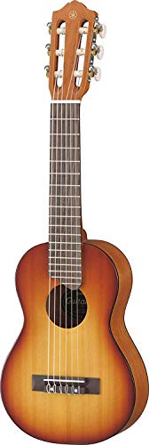 Yamaha GL1 Guitalele - Mini Guitarra de Madera con las dimensiones de un Ukelele, escala de 17 pulgadas, 6 cuerdas (3 en nylon / 3 en acero), Marrón (Tobacco Brown Sunburst)
