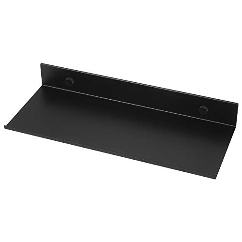 Yardwe - Estantería de pared para baño, color negro, metal, negro, Talla 1