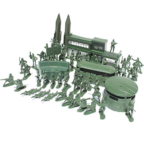 YeahiBaby Militar Soldado de plástico Modelo Toy Army Hombres Figuras Accesorios Kit Decor Play Set 56pcs (Verde) YeahiBaby Militar Soldado de plástico Modelo Toy Army Hombres Figuras Accesorios Kit Decor Play Set 56pcs (Verde)