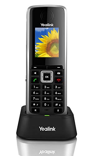 Yealink W52H - Teléfono inalámbrico IP con desvío de llamadas y PoE, Negro