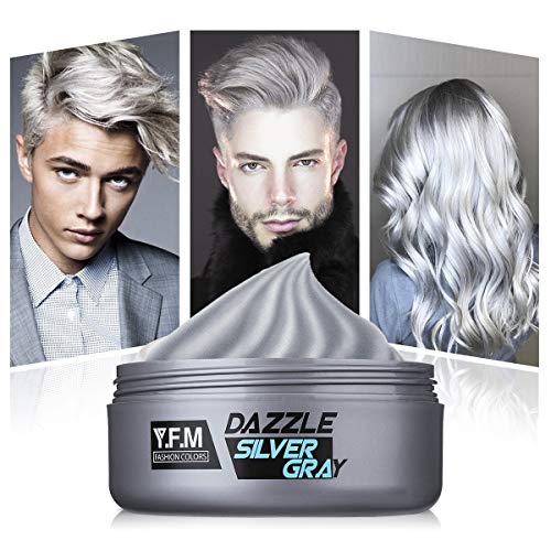 Y.F.M Tinte de Pelo Gris Cera Cabello Para Pelo Gris Plata, Crema Para Colorante Pelo Temporal, Silver Gray Hair Color 120 ml