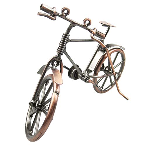 ysister Modelo de Bicicleta de Metal, Bicicleta Decorativa, Arte de Hierro Vintage, Modelo de Bicicleta, colección de Escultura de Viaje, pequeño Regalo para Ciclista (19 * 6.5 * 12 cm)
