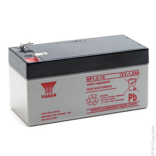 Yuasa - Batería Plomo AGM NP1.2-12 12V 1.2Ah F4.8
