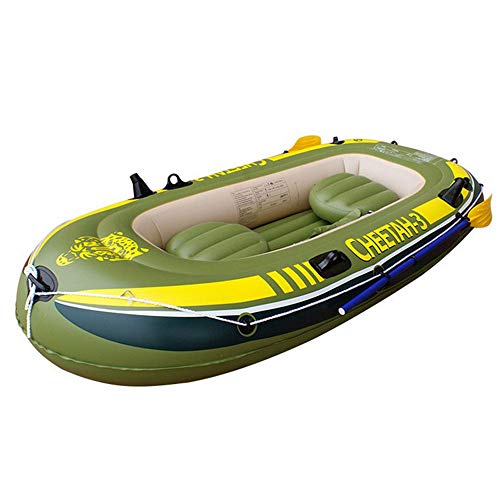 YX-ZD Kayak Inflable, Portátil Pesca Movimiento Embarcación Neumática Plegable Inflable Barco A La Deriva del Barco De PVC De Tres Personas De Kayak Remos