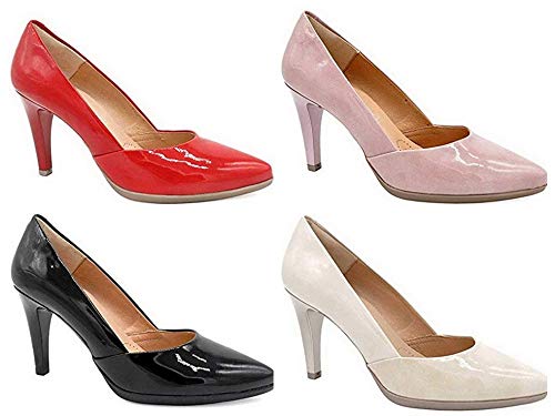 Zapatos Estil Desiree 2077 Corte-Piel,Forro-Piel,Plantilla-Piel y Gel.Tacón:8,5cm.Fabricado en España. (36 EU, Negro)