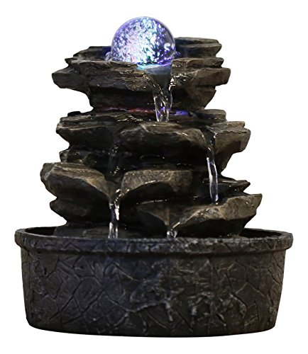 Zen'Light Little-Rock - Fuente de polirresina de Color marrón Oscuro, 20 x 20 x 23 cm, Efecto Roca Zen'Light Little-Rock - Fuente de polirresina de Color marrón Oscuro, 20 x 20 x 23 cm, Efecto Roca