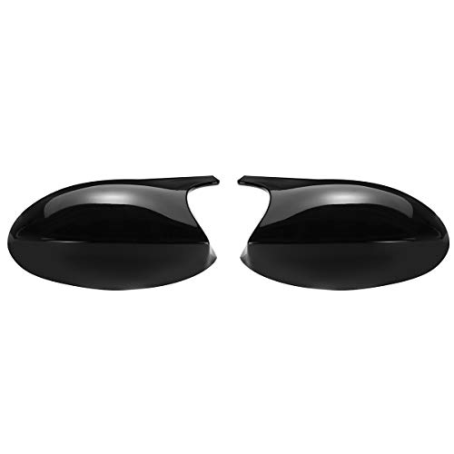 ZHVIVY 2 Piezas Reemplazo de la Cubierta de la Tapa del Espejo retrovisor del Coche Negro Brillante Izquierdo y Derecho para BMW E90 E91 2005-2007 E92 E93 2006-2009 M3 Style