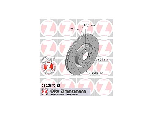 Zimmermann 230.2370.52 Disco de freno, Delantero, perforado, Sport Coat Z