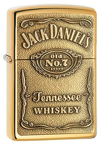 Zippo 1350003 Jack Daniel'S Label Brass - Mechero con Relieve