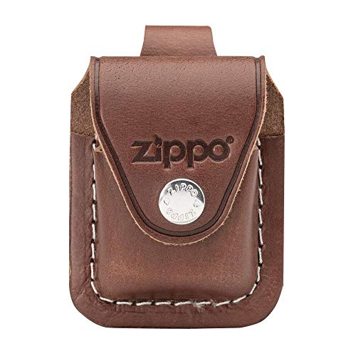 Zippo Pouch W/Loop Brown Bolsa de Cuero, Marrón, 3.5x1x5.5 cm