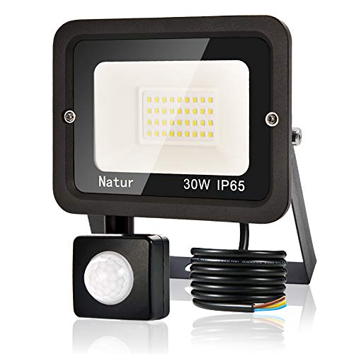 30W Foco LED Exterior con Sensor Movimiento, bapro Proyector LED Exterior 3000LM Floodlight Impermeable IP65 Blanco Frío 6000K, Alto Brillo Iluminacion Exterior para Jardín, Garaje, Fábrica, Almacén 30W Foco LED Exterior con Sensor Movimiento, bapro Proyector LED Exterior 3000LM Floodlight Impermeable IP65 Blanco Frío 6000K, Alto Brillo Iluminacion Exterior para Jardín, Garaje, Fábrica, Almacén