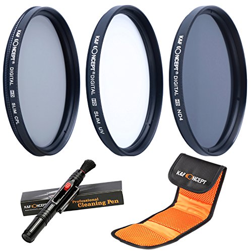 55MM UV CPL ND4 - K&F Concept 55MM Kit Packs de Filtros (55MM Filtro Ultravioleta, 55MM Filtro Polarizador Circular, 55MM Filtro Densidad Neutra) Filtro Lente para Cámara Sony + Pluma de Limplieza + Bolsa para 3 Filtros 55MM UV CPL ND4 - K&F Concept 55MM Kit Packs de Filtros (55MM Filtro Ultravioleta, 55MM Filtro Polarizador Circular, 55MM Filtro Densidad Neutra) Filtro Lente para Cámara Sony + Pluma de Limplieza + Bolsa para 3 Filtros