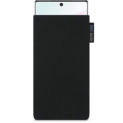 Adore June Classic Negro Funda Compatible con Samsung Galaxy Note 10 Plus/Pro, Material Resistente Efecto Limpiador de Pantalla