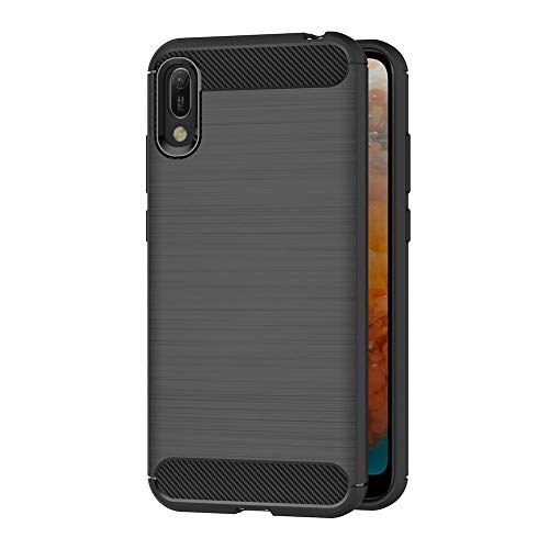 AICEK Funda Huawei Y6 Pro 2019, Negro Silicona Fundas para Y6 Pro 2019 Carcasa Huawei Y6 Pro 2019 Fibra de Carbono Funda Case (6,09 Pulgadas)