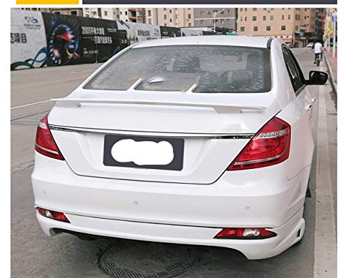 Alerón Trasero Universal para Coche de 129 cm/alerón Trasero de ala de Cola de Maletero ABS/Fibra de Carbono Negro Ajustable para Ford Ka,White Alerón Trasero Universal para Coche de 129 cm/alerón Trasero de ala de Cola de Maletero ABS/Fibra de Carbono Negro Ajustable para Ford Ka,White
