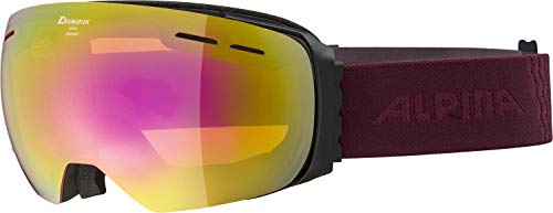 ALPINA Unisex - Gafas de esquí y Snowboard para Adultos Granby Hm, Invierno, Color Black-Cassis, tamaño Talla única
