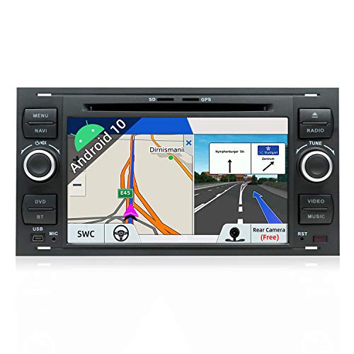 Android 9.0 Autoradio-2 Din Estéreo Compatible para Ford C-Max/Connect/Fiesta/Focus/Fusion/Galaxy/Kuga S-Max/Transit/Mondeo Schwarz GPS Navegación | LIBRE Cámara trasera & Canbus | 7 pulgadas 2G+32G | Android 9.0 Autoradio-2 Din Estéreo Compatible para Ford C-Max/Connect/Fiesta/Focus/Fusion/Galaxy/Kuga S-Max/Transit/Mondeo Schwarz GPS Navegación | LIBRE Cámara trasera & Canbus | 7 pulgadas 2G+32G |