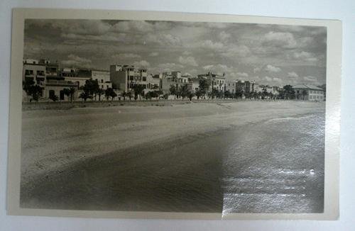 Antigua postal. Old post card - VINAROZ - Nº 7. Playa y Avenida del Generalísimo