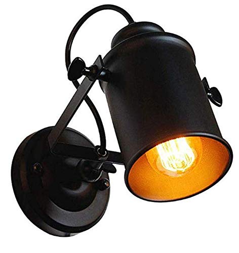 Aplique de Pared Vintage Ajustable Lámpara de Pared Retro Loft Lámparas de Pared Industrial, para Dormitorio, desván, sala de estar, pasillo, salon, cafe, Negro, E27 MAX 60W(Bombillas No Incluidas) Aplique de Pared Vintage Ajustable Lámpara de Pared Retro Loft Lámparas de Pared Industrial, para Dormitorio, desván, sala de estar, pasillo, salon, cafe, Negro, E27 MAX 60W(Bombillas No Incluidas)