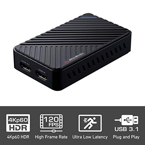 AVerMedia Live Gamer Ultra, Capturadora de vídeo y de streaming USB3.1, pass-through 4 KP60 hdr, muy débil latence, ENREGISTRE hasta 120 fps (gc553)