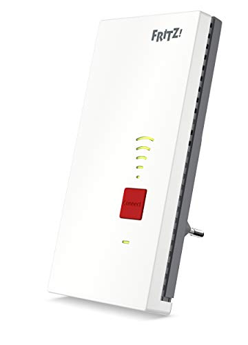 AVM Fritz!Repeater 2400 International - Repetidor/Extensor WiFi AC+N, Banda Dual(1.733 Mbps/5 GHz y 600 Mbps/2,4 GHz), Mesh, Punto de Acceso WiFi, 1 Puertos LAN Gigabit, WPS, Interfaz en Español AVM Fritz!Repeater 2400 International - Repetidor/Extensor WiFi AC+N, Banda Dual(1.733 Mbps/5 GHz y 600 Mbps/2,4 GHz), Mesh, Punto de Acceso WiFi, 1 Puertos LAN Gigabit, WPS, Interfaz en Español