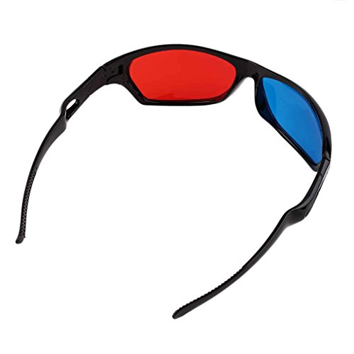 babysbreath17 Marco Rojo Negro Azul Lentes azul rojo 3D gafas 3D para dimensional anaglifo juego de la película de DVD Gafas
