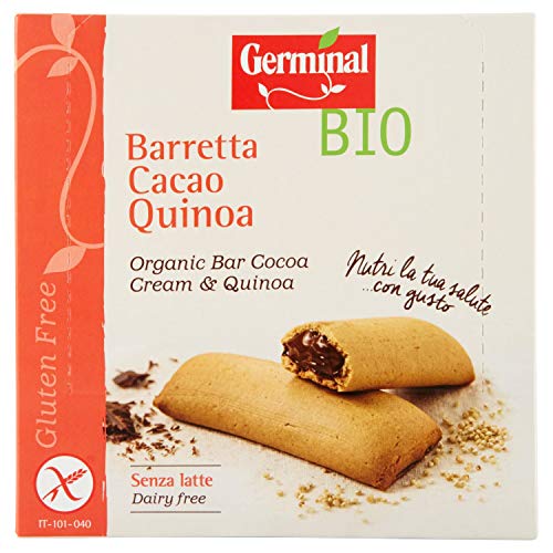 Barrita de quinoa rellena de crema de cacao sin gluten BIO - Germinal - 180g