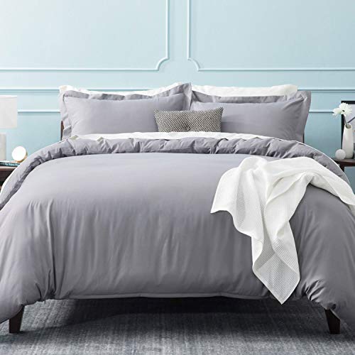 Bedsure Funda Nordica Cama 150/135 Gris - Juego de Funda Edredón 150x200 con 2 Fundas de Almohada 40x75cm de Microfibra Reversible y Suave, 220x230 cm Bedsure Funda Nordica Cama 150/135 Gris - Juego de Funda Edredón 150x200 con 2 Fundas de Almohada 40x75cm de Microfibra Reversible y Suave, 220x230 cm