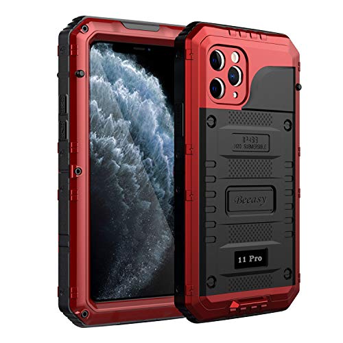 Beeasy Funda para iPhone 11 Pro Impermeable,Antigolpes con Protector de Pantalla,360°Protección Rígida Antigravedad Carcasa Resistente al Impacto Militar Duradera Blindada Fuerte Seguridad,Rojo Beeasy Funda para iPhone 11 Pro Impermeable,Antigolpes con Protector de Pantalla,360°Protección Rígida Antigravedad Carcasa Resistente al Impacto Militar Duradera Blindada Fuerte Seguridad,Rojo