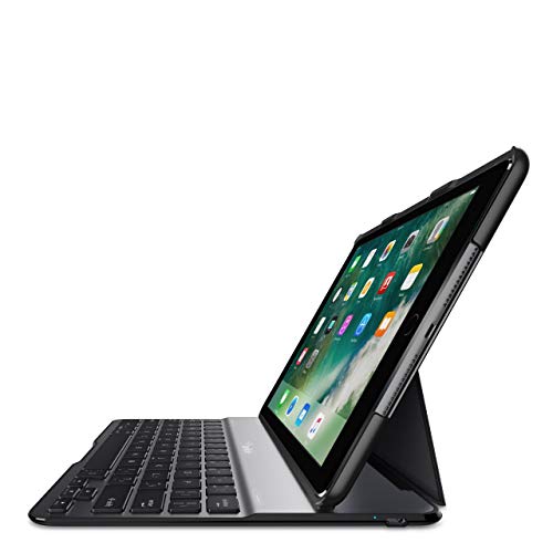 Belkin QODE Ultimate Funda con Teclado Inalámbrico y Bluetooth Prémium para iPad 9.7” de 6.ª generación (2018), iPad de 5.ª generación (2017), iPad Air 1 (6 Meses de autonomía de la batería), Negro