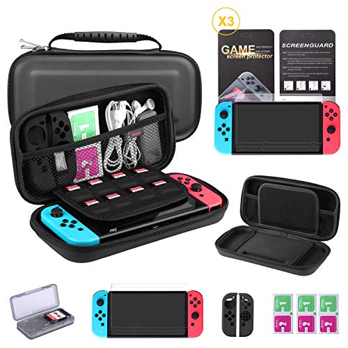 Bestico Kit Protección para Nintendo Switch, Funda Switch Accesorios de Protección incluyen Funda Nintendo Switch,Estuche tarjeta de juego,3 Clear HD Protector de Pantalla,Joy-Con Estucha Silicona Bestico Kit Protección para Nintendo Switch, Funda Switch Accesorios de Protección incluyen Funda Nintendo Switch,Estuche tarjeta de juego,3 Clear HD Protector de Pantalla,Joy-Con Estucha Silicona