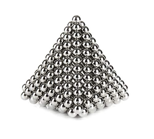 Bolas magnéticas de 5 mm (100 unidades, plateadas), incluye bolsa de terciopelo, imanes superfuertes para tablón de anuncios o pizarras magnéticas, pizarras blancas o neveras Bolas magnéticas de 5 mm (100 unidades, plateadas), incluye bolsa de terciopelo, imanes superfuertes para tablón de anuncios o pizarras magnéticas, pizarras blancas o neveras