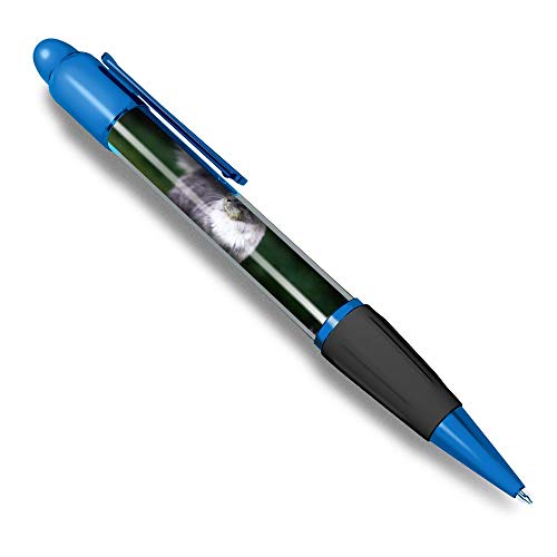 Bolígrafo azul (tinta negra), diseño de gato azul Tabby Maine Coon #21264