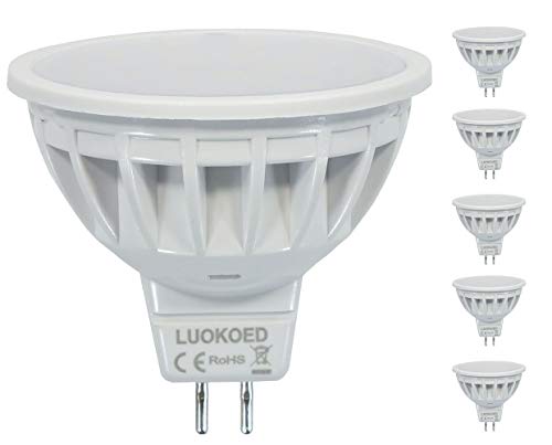 Bombilla Mr16 LED Foco 500-550lm Equivalente a 50W Luz Blanco Frio 6000K LUOKOED® x 5