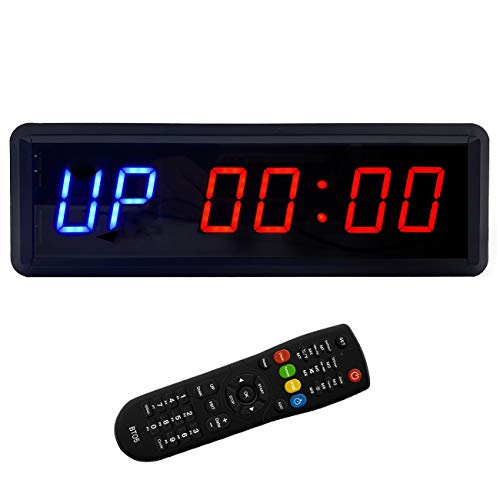 BTBSIGN - Cronómetro de intervalos LED con temporizador de cuenta regresiva/arriba con control remoto para gimnasio en casa (2 azules + cuatro rojos) BTBSIGN - Cronómetro de intervalos LED con temporizador de cuenta regresiva/arriba con control remoto para gimnasio en casa (2 azules + cuatro rojos)