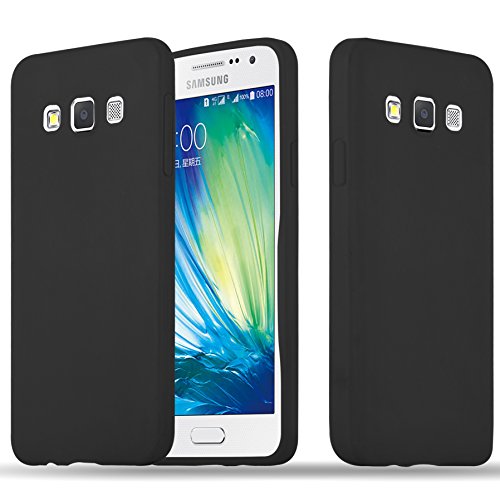Cadorabo Funda para Samsung Galaxy A3 2015 en Candy Negro – Cubierta Proteccíon de Silicona TPU Delgada e Flexible con Antichoque – Gel Case Cover Carcasa Ligera Cadorabo Funda para Samsung Galaxy A3 2015 en Candy Negro – Cubierta Proteccíon de Silicona TPU Delgada e Flexible con Antichoque – Gel Case Cover Carcasa Ligera