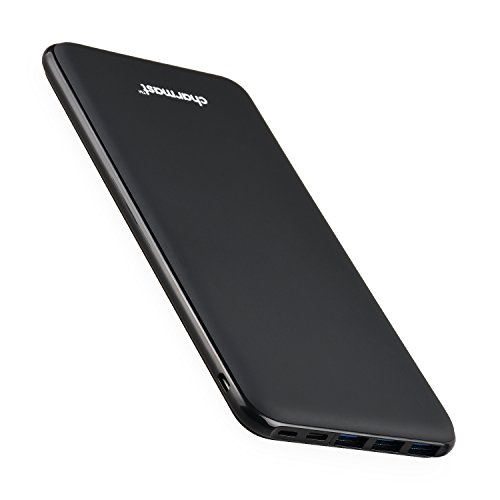 Charmast® 26800mAh Powerbank Batería Externa Delgado con 3 Entradas&4 Salidas USB/Tipo C para Nintendo Switch Nexus iPad iPhone Samsung Huawei BQ LG Android Teléfono Móvil (Negro)