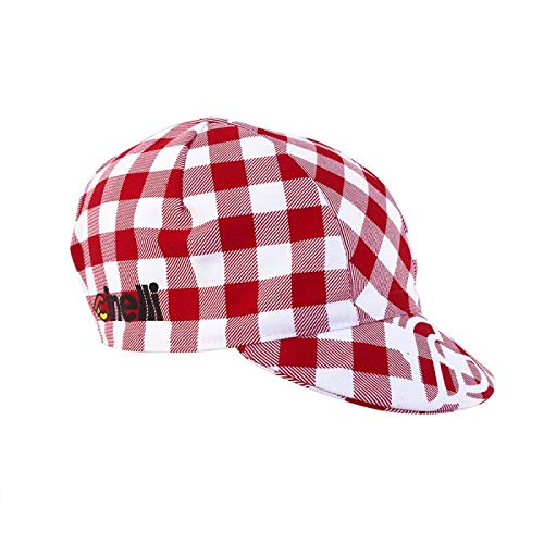 Cinelli Ciao Italia Gorra de Ciclismo, Rojo/Blanco, Talla única Unisex Adulto