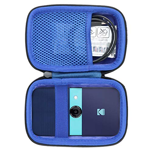 co2CREA Duro Viajar Caja Estuche Funda para Kodak Smile Cámara Digital de impresión instantánea（Caja Solo）(Negro Externo, Azul Interior)