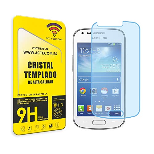 cogac ACTECOM® Protector DE Pantalla Compatible para Samsung Trend Plus S7580 Cristal Vidrio Templado