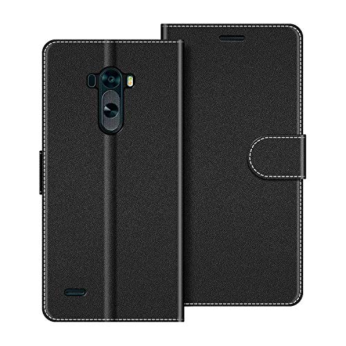 COODIO Funda LG G3 con Tapa, Funda Movil LG G3, Funda Libro LG G3 Carcasa Magnético Funda para LG G3, Negro