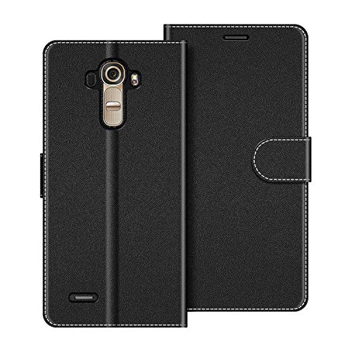 COODIO Funda LG G4 con Tapa, Funda Movil LG G4, Funda Libro LG G4 Carcasa Magnético Funda para LG G4, Negro