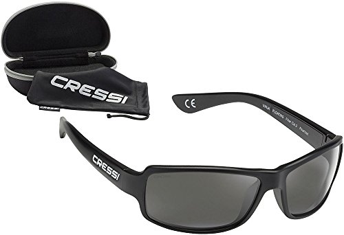 Cressi Ninja Gafas de Sol, Unisex Adulto, Negro Brillante/Lentes Gris Oscuro, Ultra Flex Talla única