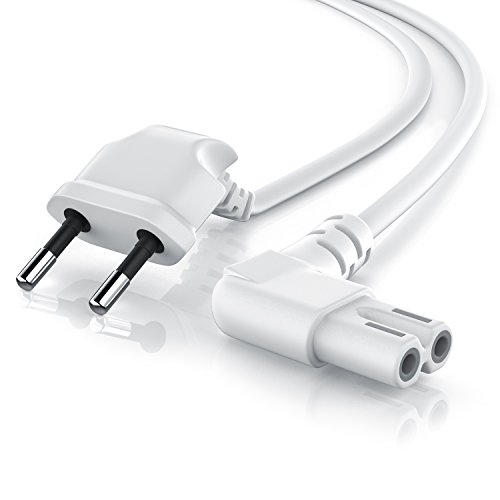 CSL Cable de conexión Euro - 3 m - angulado en Ambos Lados - Enchufe Euro para Conector de Dispositivos pequeños - 2 Polos - televisión, Fuentes de alimentación de portátiles, radios, radiocasetes CSL Cable de conexión Euro - 3 m - angulado en Ambos Lados - Enchufe Euro para Conector de Dispositivos pequeños - 2 Polos - televisión, Fuentes de alimentación de portátiles, radios, radiocasetes