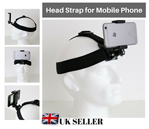 Designo cabeza casco correa banda soporte para funda para teléfono para uso como cámaras de acción encaja universal iPhone Samsung Huawei HTC Nokia Sony ASUS Lenovo
